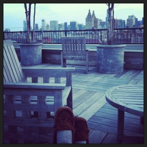 Its finally roof-deck weather! What a view! 